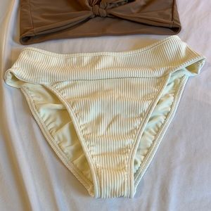 Montce Bikini Bottom Cream Rib Sz M